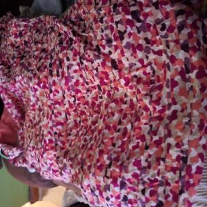 Colorful Patterned Work Blouse